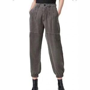 AllSaints Cargo Pants Lira Women's‎ Size 6 Gray Lyocell Tencel Jogger Style